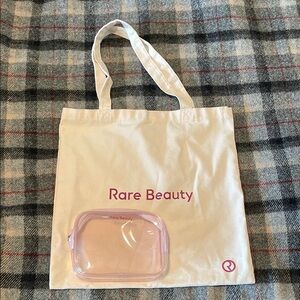 Rare Beauty clear makeup bag and tote bag set rare beauty clear cosmetics case
